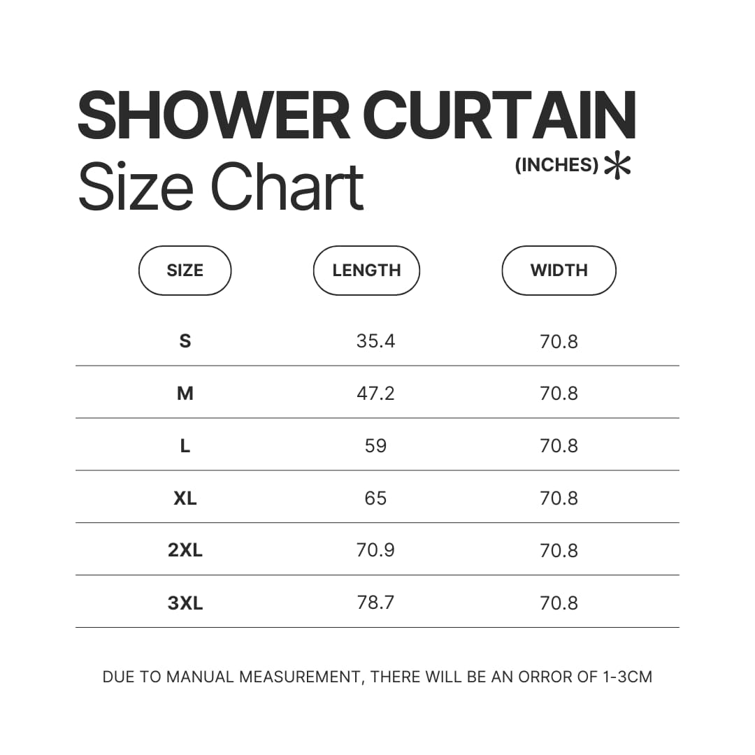 Shower Curtain Size Chart - Rurouni Kenshin Shop