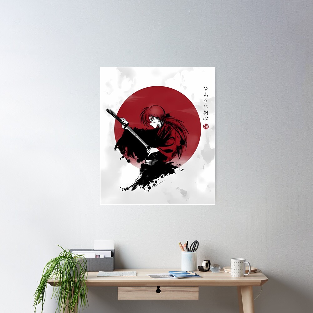 Rurouni Kenshin Black And Red Poster - Image 2