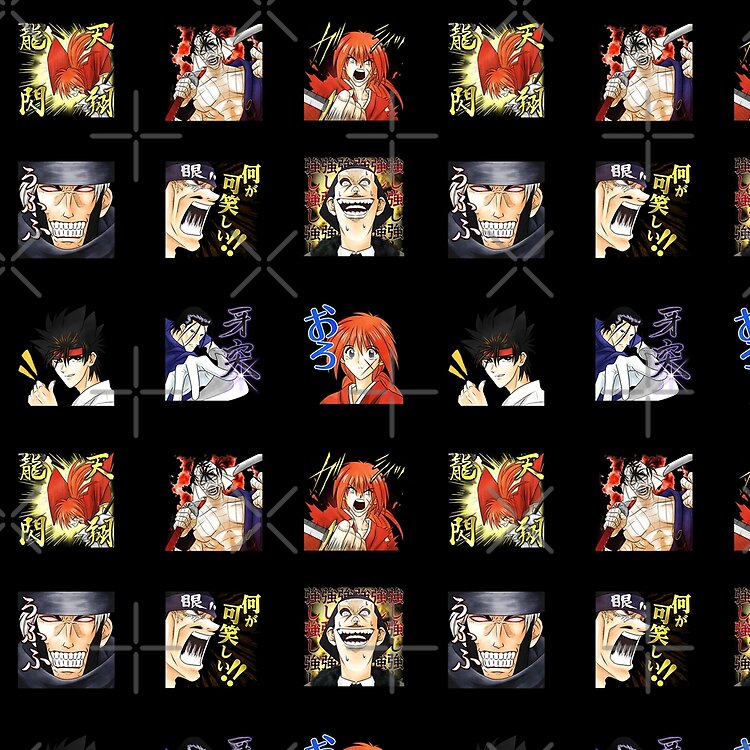 Rurouni Kenshin Pack Emotion Stickers Tote Bag - Image 2