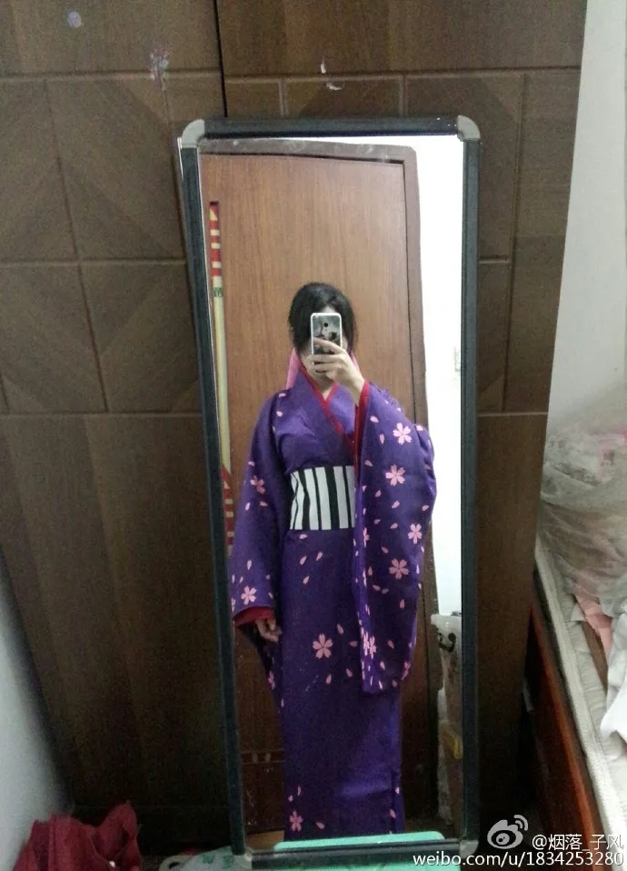 Rurouni Kenshin Samurai X Kamiya Kaoru Printing Anime Cosplay Costume for Halloween Chirstmas Uniform Kimono Ancient Costume - Image 4