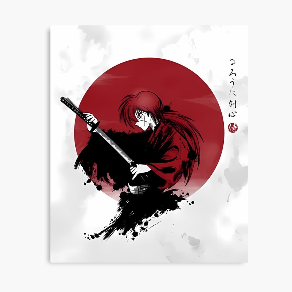 Rurouni Kenshin Black And Red Poster