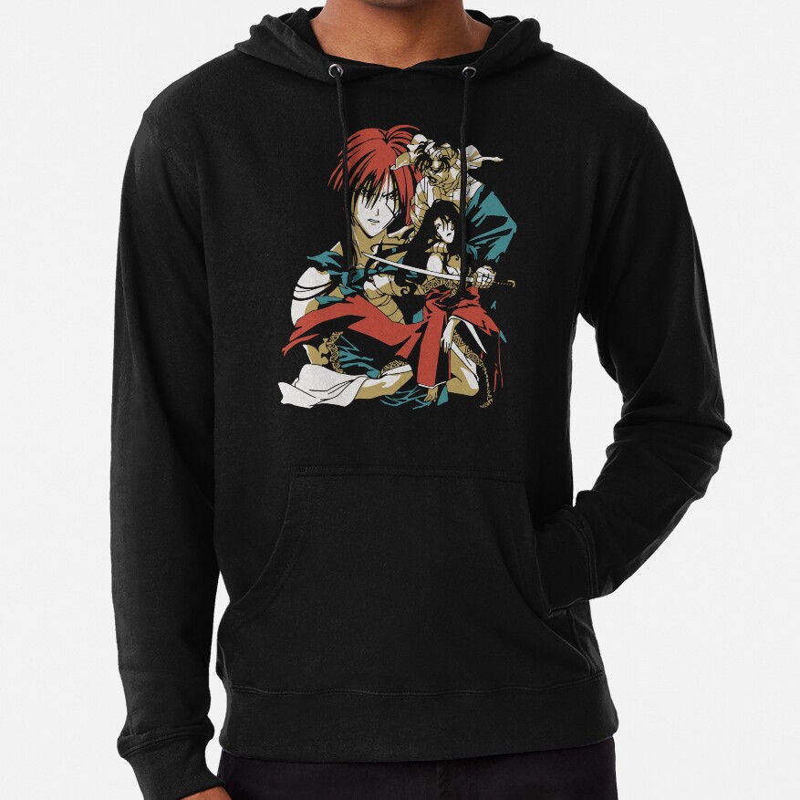 Rurouni Kenshin Retro Vintage Characters Hoodie