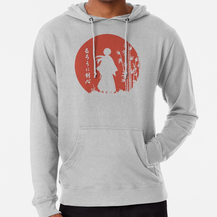 Rurouni Kenshin Retro Vintage Red Moon Hoodie - Image 5