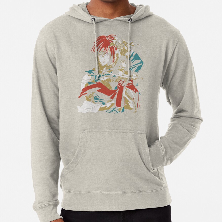 Rurouni Kenshin Retro Vintage Characters Hoodie - Image 4