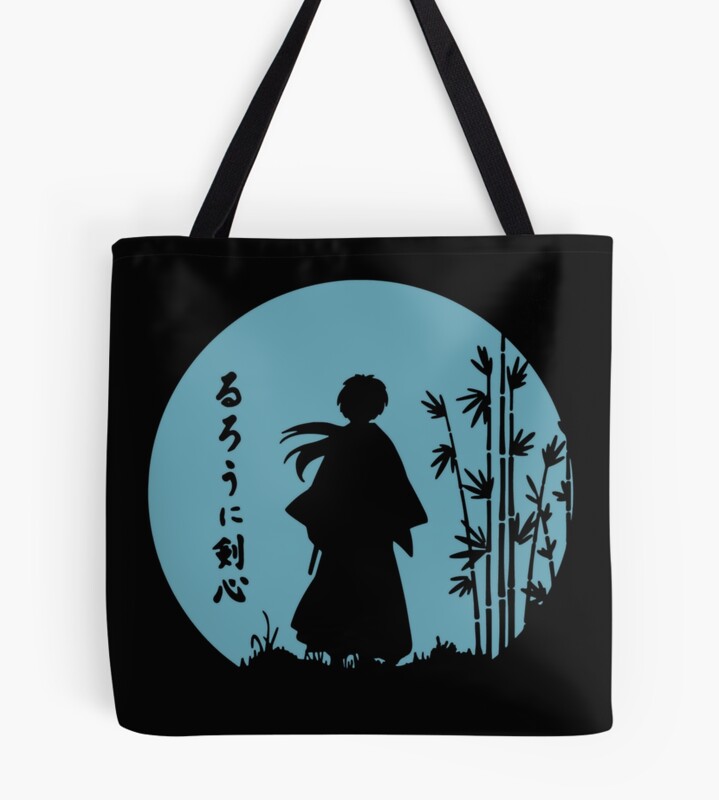 Rurouni Kenshin Blue V1 Tshirt Tote Bag
