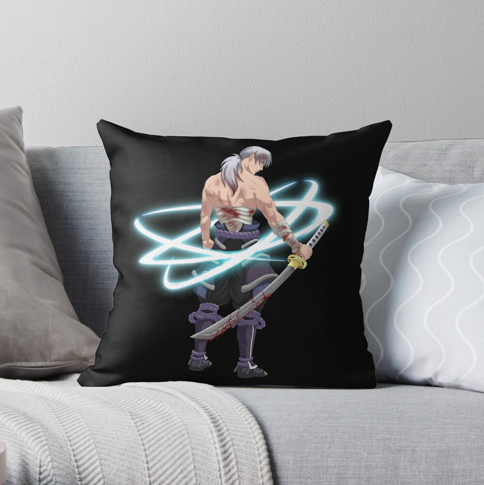 Rurouni Kenshin Sword With Blood Throw Pillow