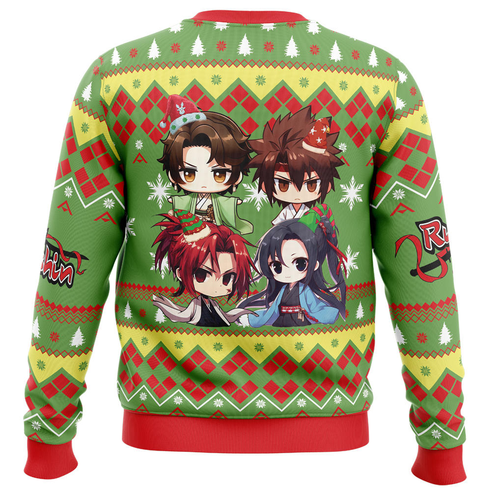 Chibi Christmas Rurouni Kenshin Samurai X Ugly Christmas Sweater - Image 2