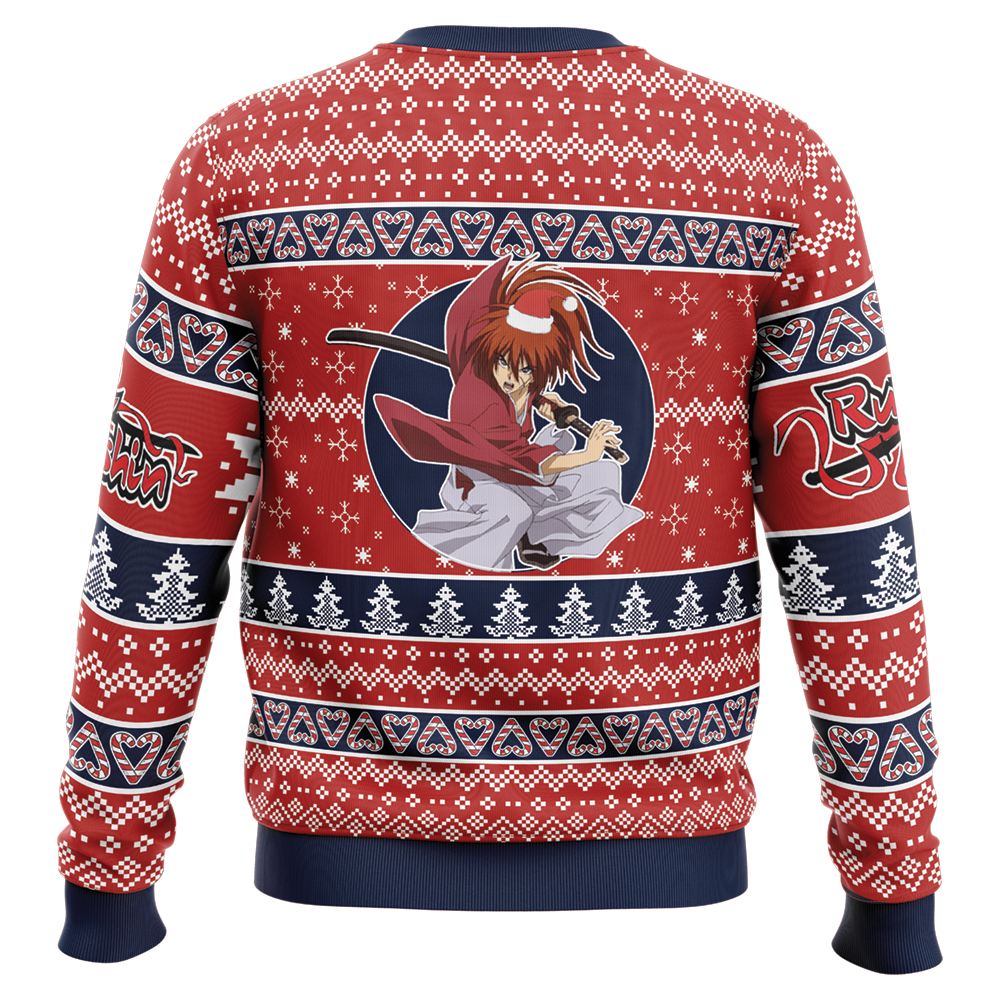 Kenshin Himura Rurouni Kenshin Samurai X Ugly Christmas Sweater - Image 2